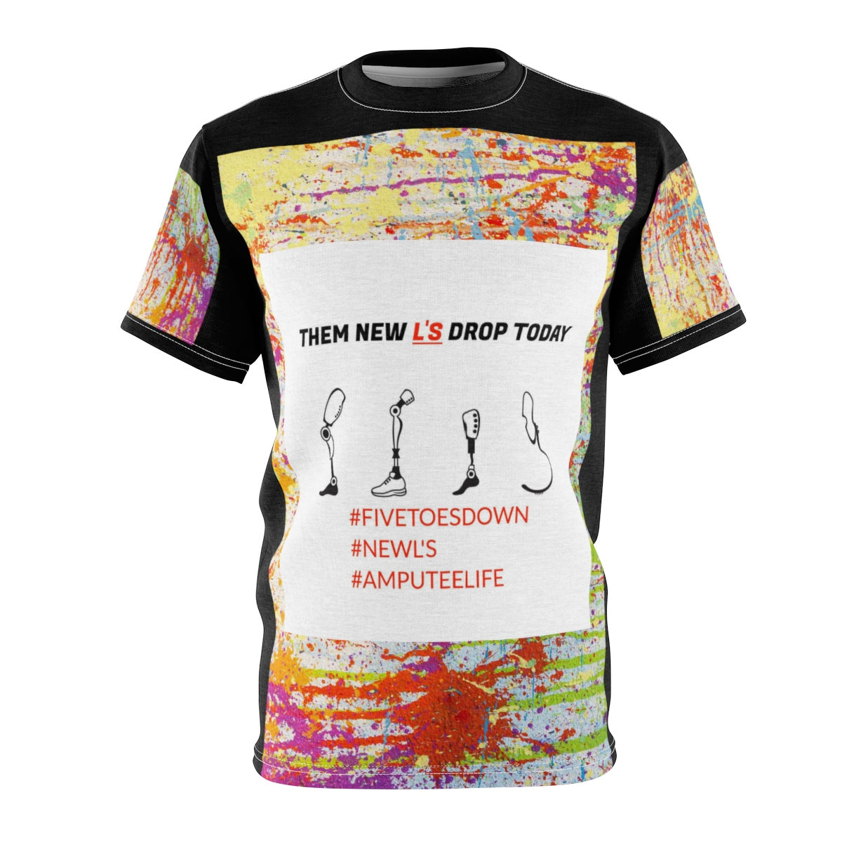 Five Toes Down New L's Drip Unisex Cut & Sew Tee