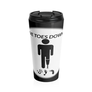 Five Toes Down Circle Pic Stainless Steel Travel Mug