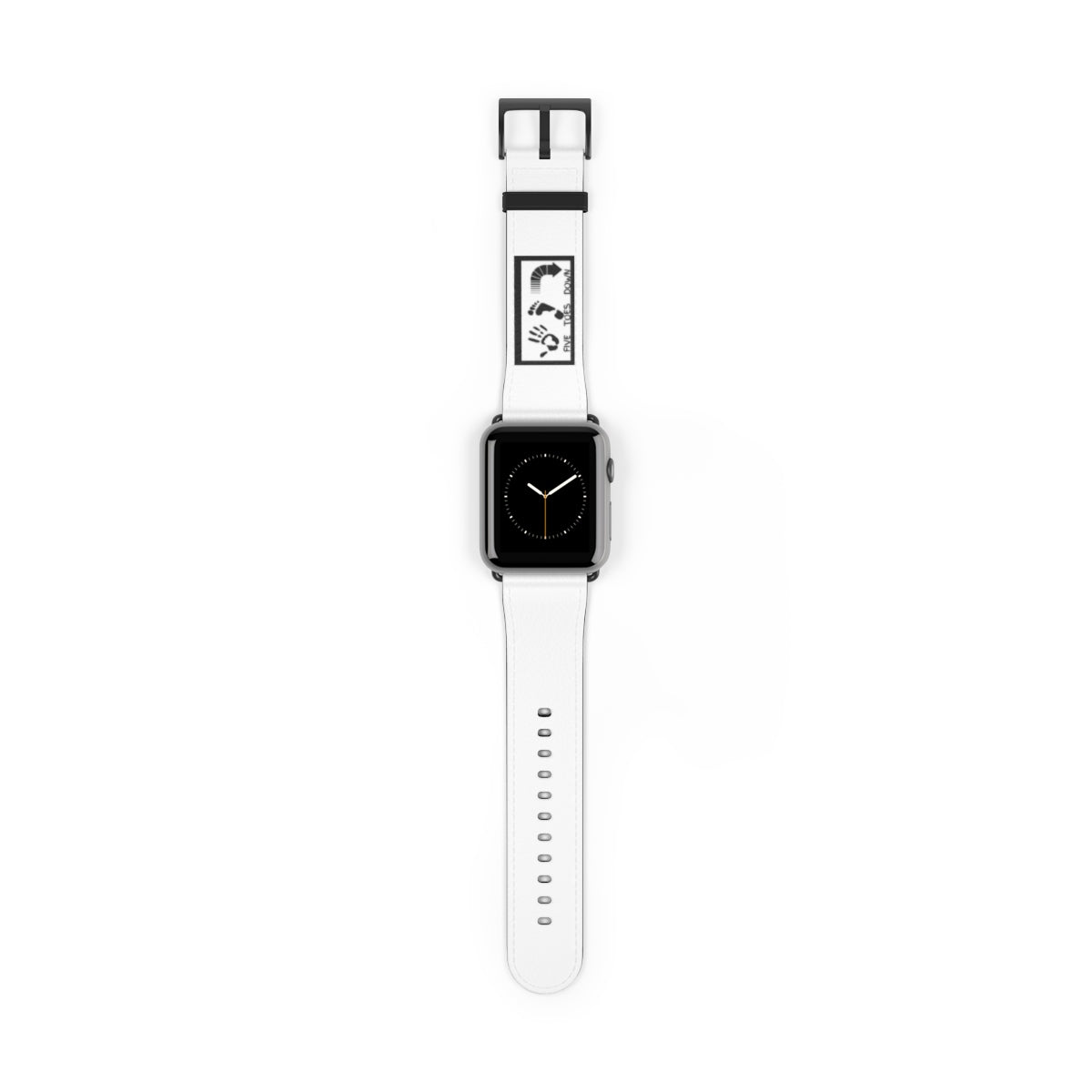 Five Toes Down Logo White Watch Band