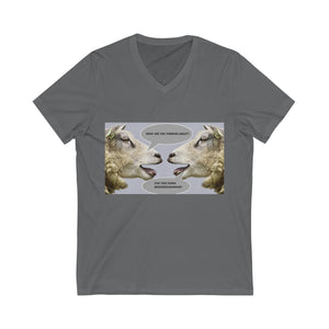 Five Toes Down Goat Thoughts Unisex V-Neck Tee