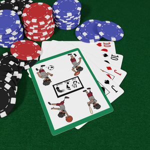 Five Toes Down Sports Poker Cards Green