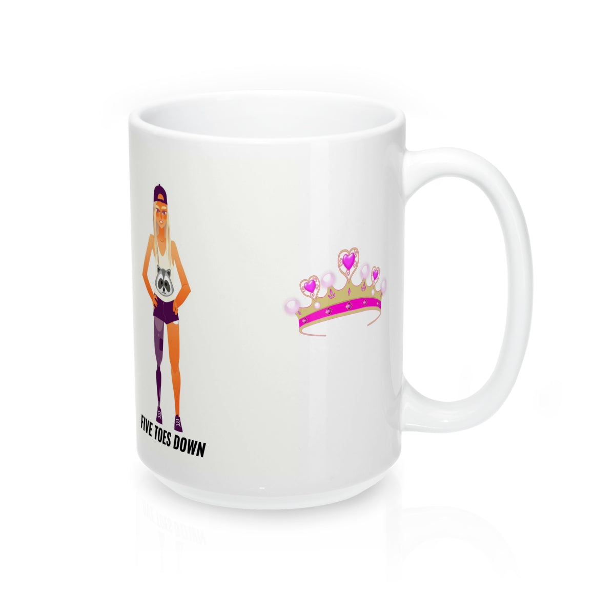 Five Toes Down Female Amputee Mugs
