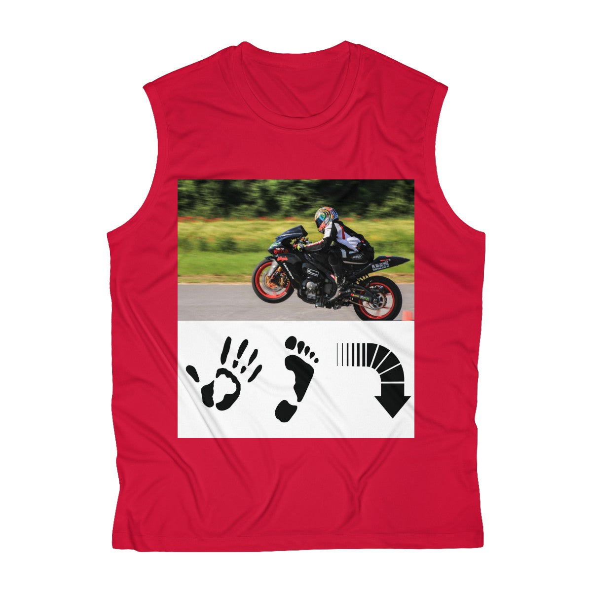 Five Toes Down Wheel Up Performance Tee