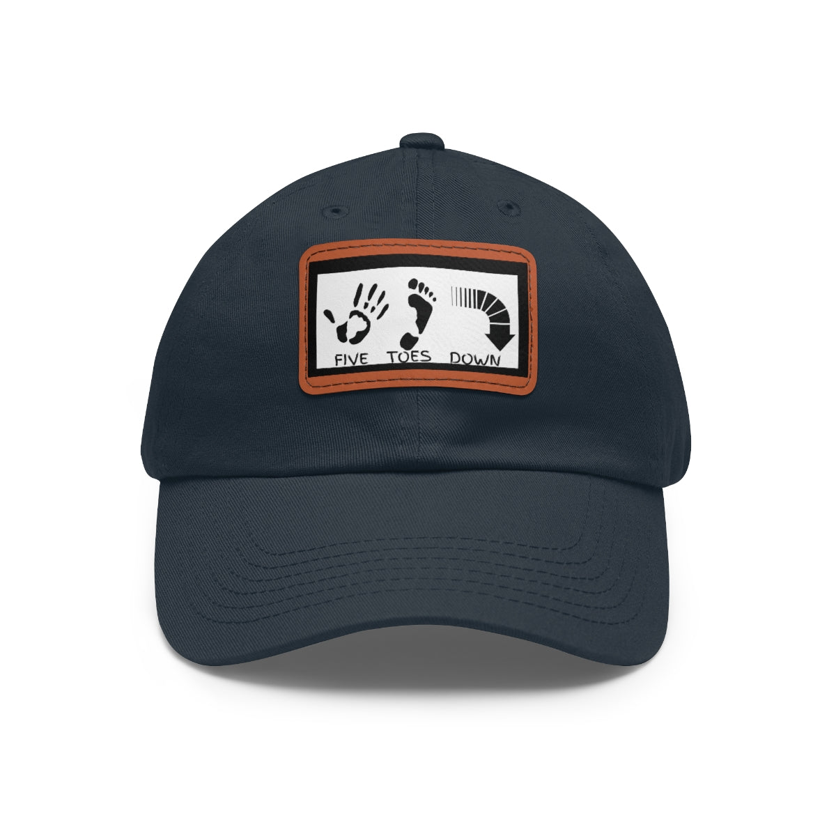 Five Toes Down Logo Hat with Leather Patch