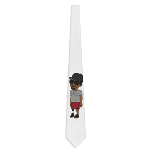 Five Toes Down Henry the Amputee Necktie white