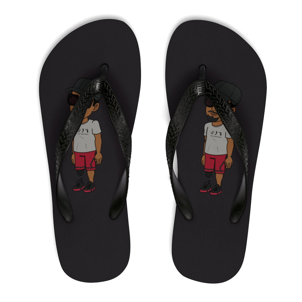 Five Toes Down Henry Blk Unisex Flip-Flops