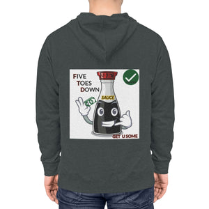 Five Toes Down Sauce Unisex Lightweight Hoodie(Back)