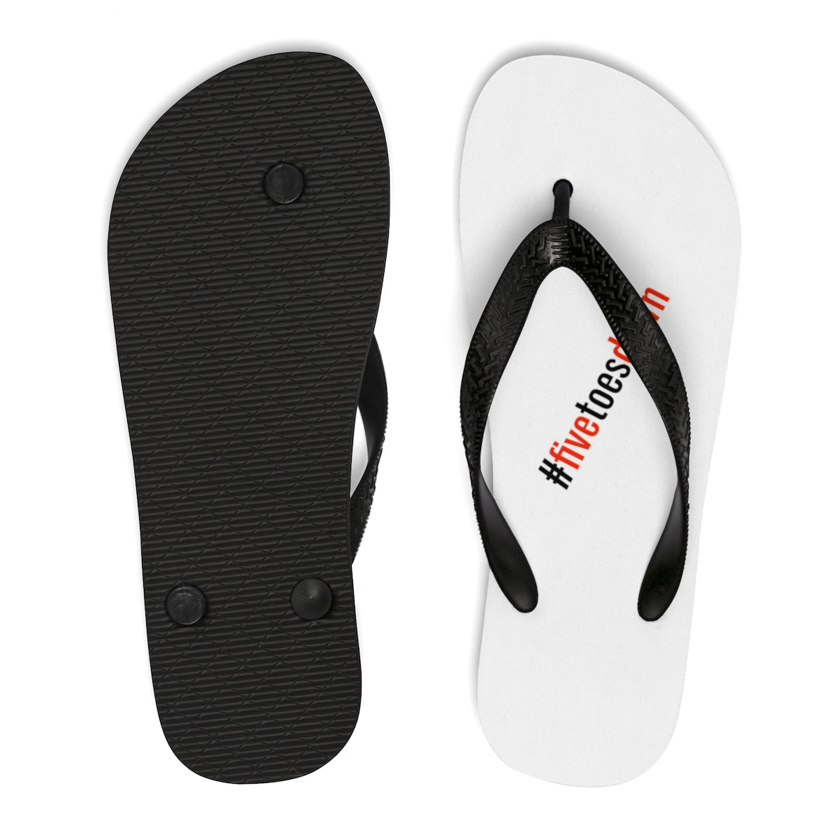 Five Toes Down # Unisex Flip-Flops