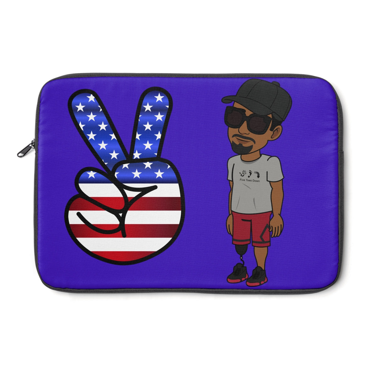 Five Toes Down Peace Laptop Sleeve