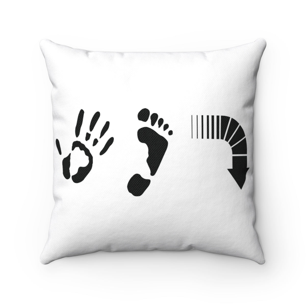 Five Toes Down Spun Polyester Square Pillow