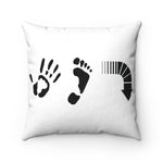 Five Toes Down Spun Polyester Square Pillow