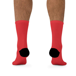 Five Toes Down Henry The Amputee Socks red