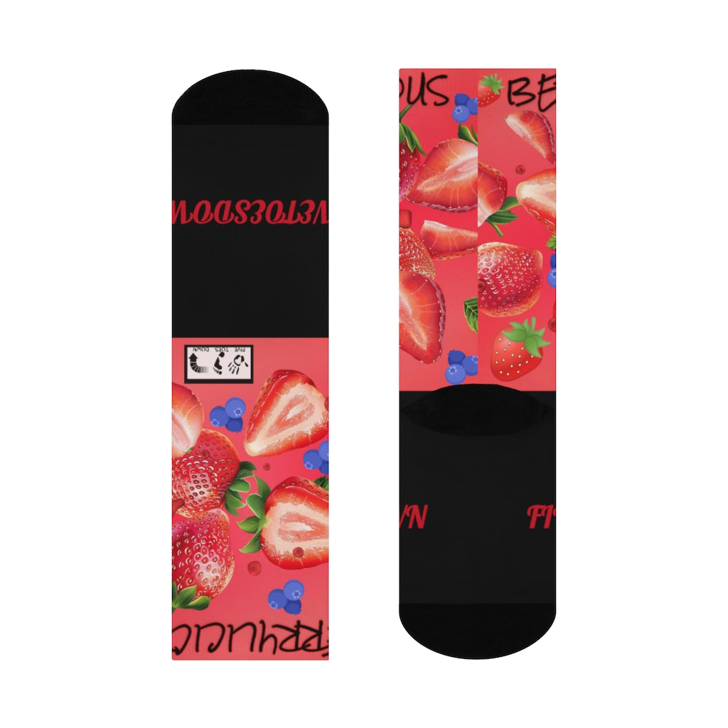 Five Toes Down Berrylicious Crew Socks