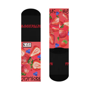 Five Toes Down Berrylicious Crew Socks