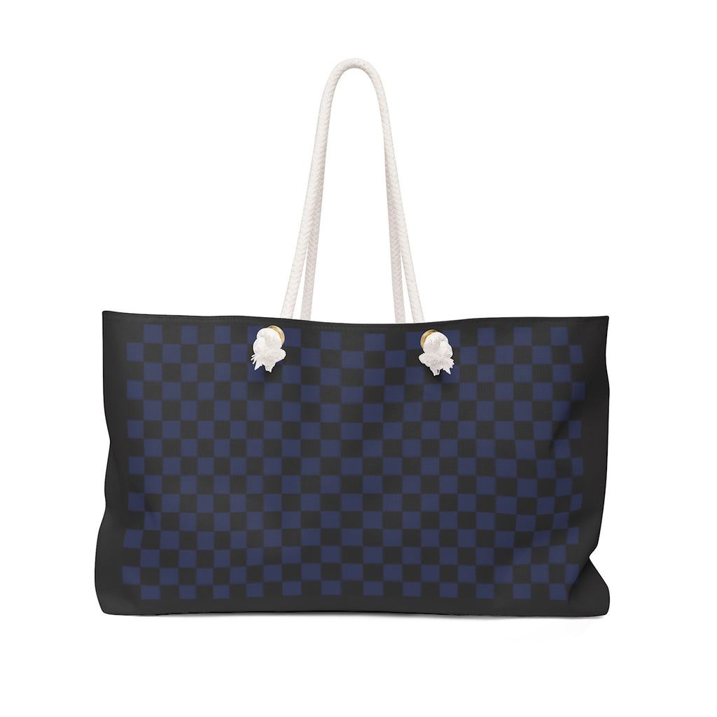 Five Toes Down Blue Checkerboard Weekender Bag