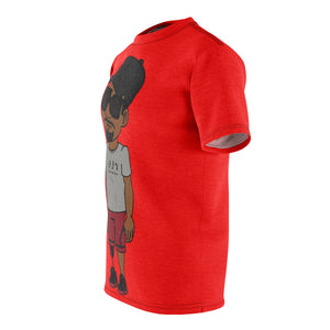 Five Toes Down Henry Unisex Cut & Sew Tee Red