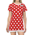 Five Toes Down Polka Dots T-shirt Dress