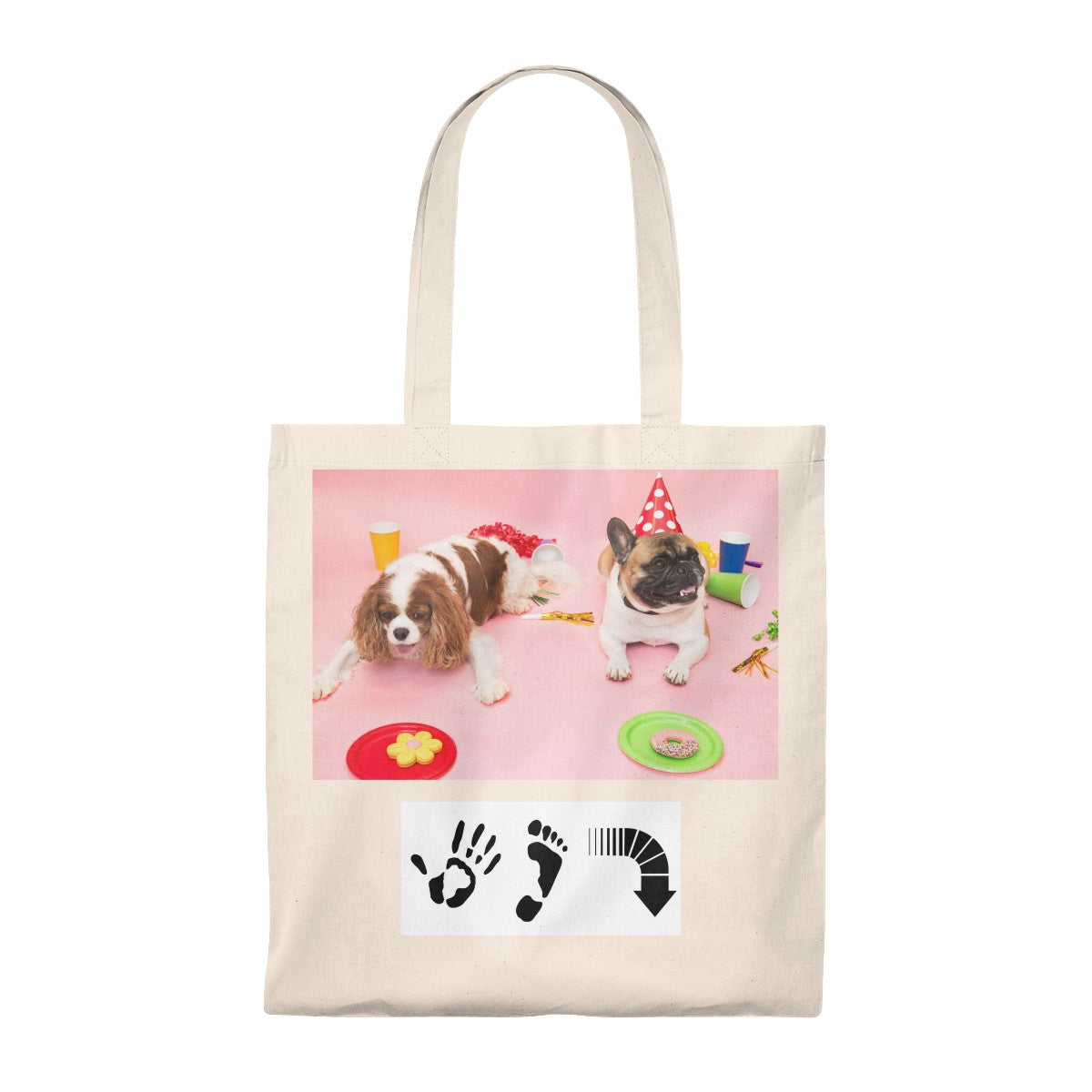 Five Toes Down Pup Party Tote Bag - Vintage
