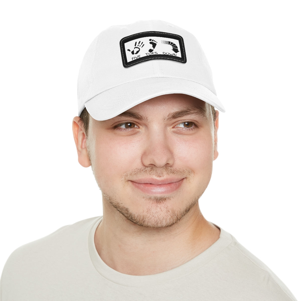 Five Toes Down Logo Hat with Leather Patch