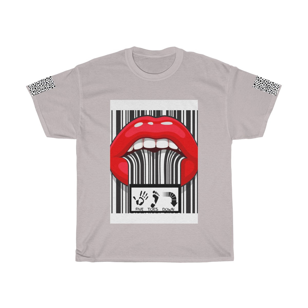 Five Toes Down Lip Drip Unisex Tee