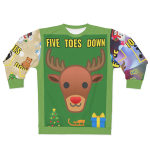 Five Toes Down Reindeer Ugly Unisex Sweatshirt