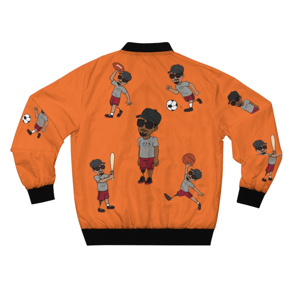 Five Toes Down Sports Men's Bomber Jacket Orange