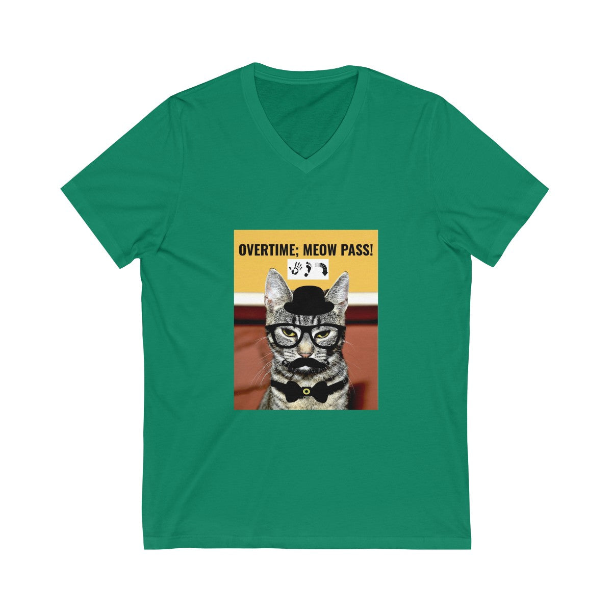 Five Toes Down Meow Pass Unisex V-Neck Tee
