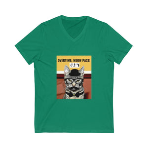 Five Toes Down Meow Pass Unisex V-Neck Tee