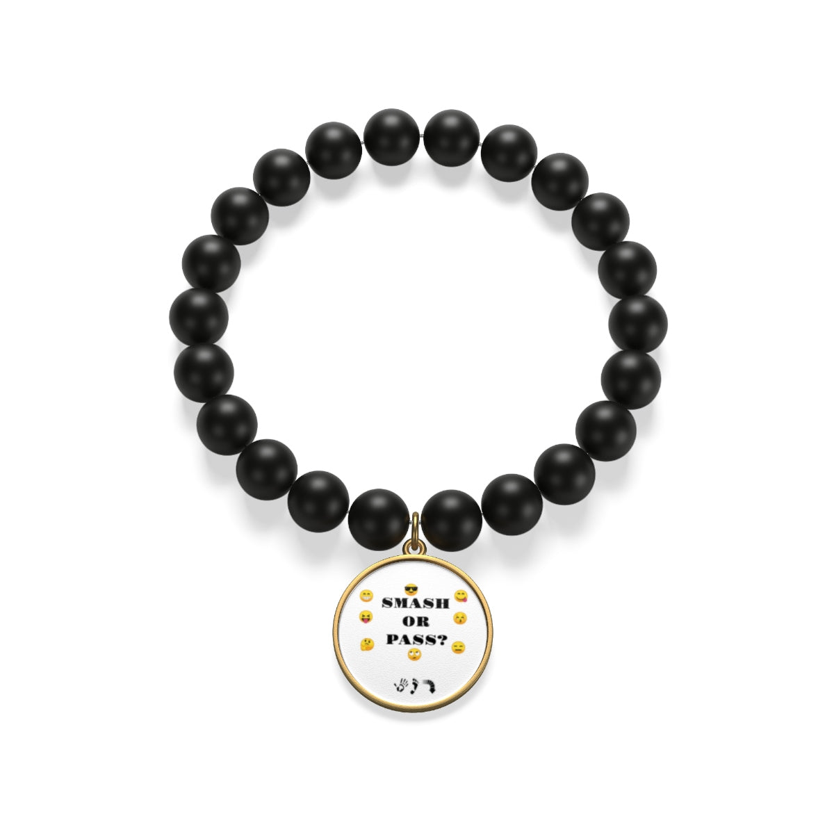 Five Toes Down Smash/Pass Matte Onyx Bracelet