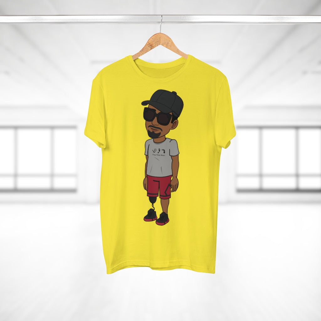 Five Toes Down Henry the Amputee Single Jersey Men's T-shirt