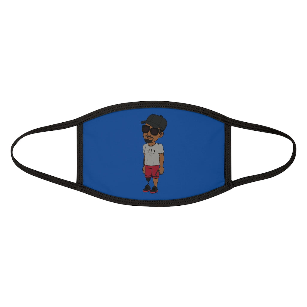 Five Toes Down Henry the Amputee Mixed-Fabric Face Mask Blue
