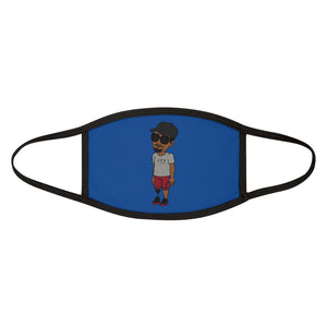 Five Toes Down Henry the Amputee Mixed-Fabric Face Mask Blue
