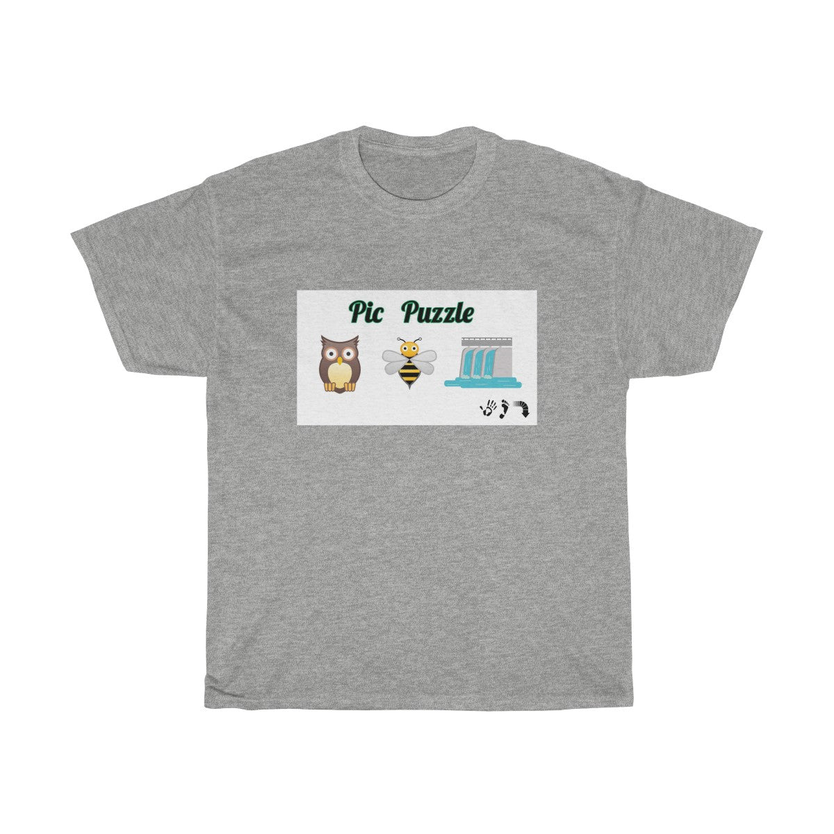 Five Toes Down Pic Puzzle Unisex Tee (Owl)