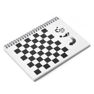 Five Toes Down Checker Spiral Notebook - Ruled Line