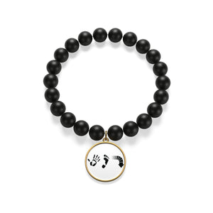 Five Toes Down Matte Onyx Bracelet
