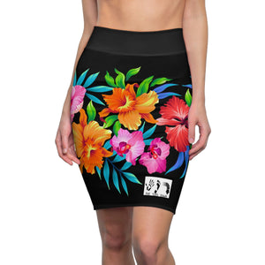 Five Toes Down Floral Print 2 Women's Pencil Skirt