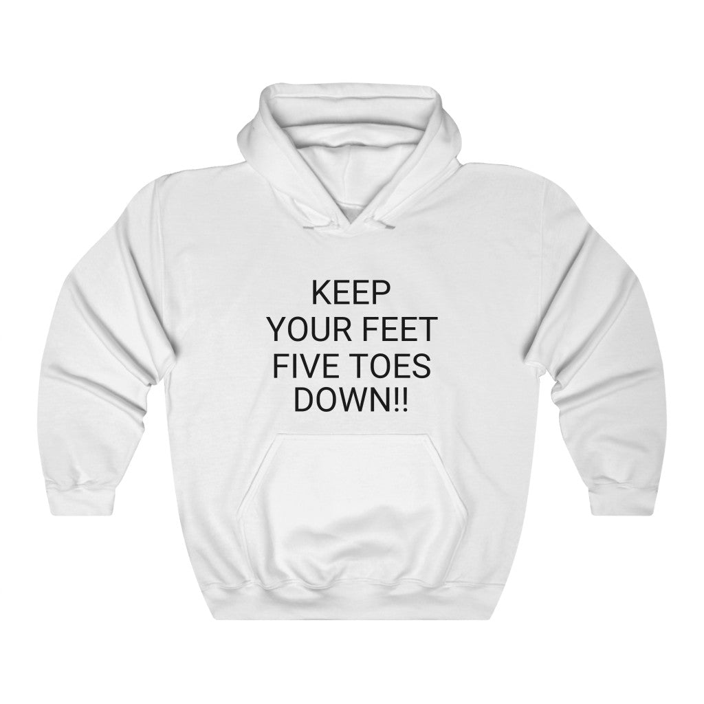 Five Toes Down Keep Feet Unisex Heavy Blend Hooded Sweatshirt