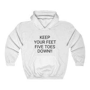 Five Toes Down Keep Feet Unisex Heavy Blend Hooded Sweatshirt