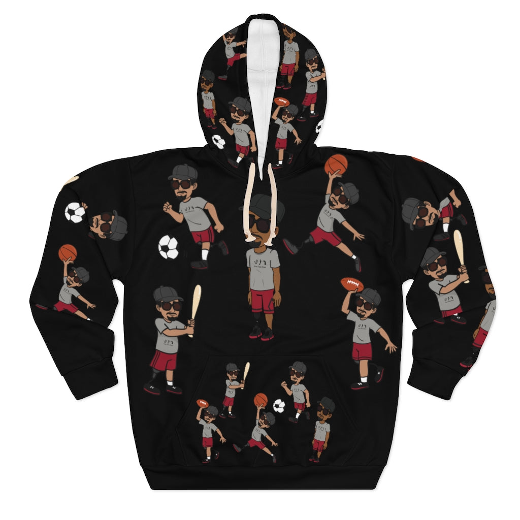 Five Toes Down Sports Unisex Pullover Hoodie blk
