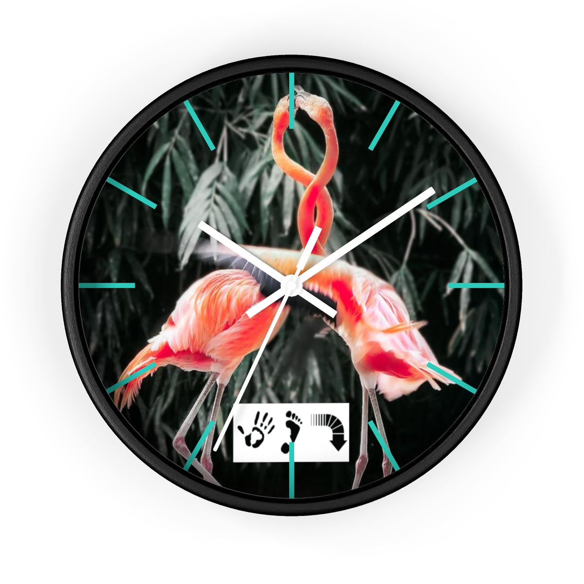 Five Toes Down Flamingo Wall Clock