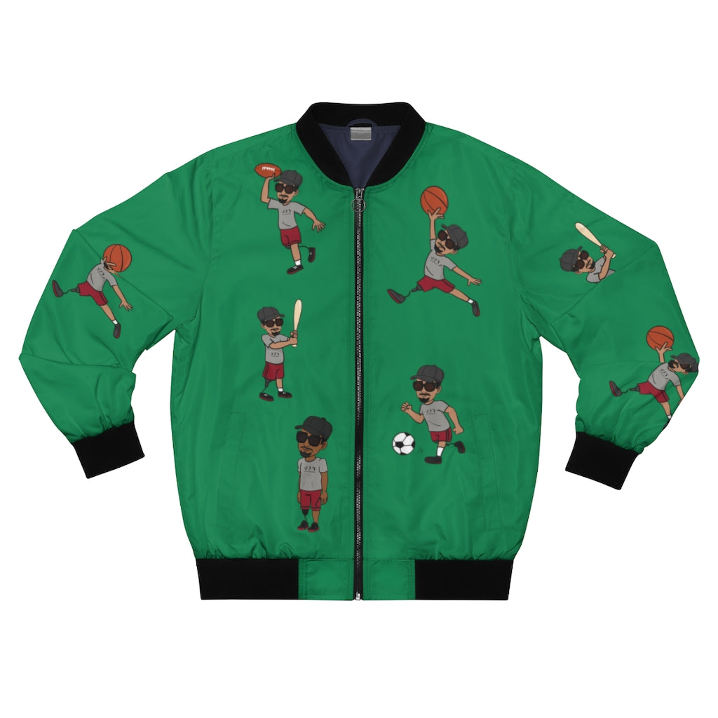 Five Toes Down Sports Men's Bomber Jacket Green