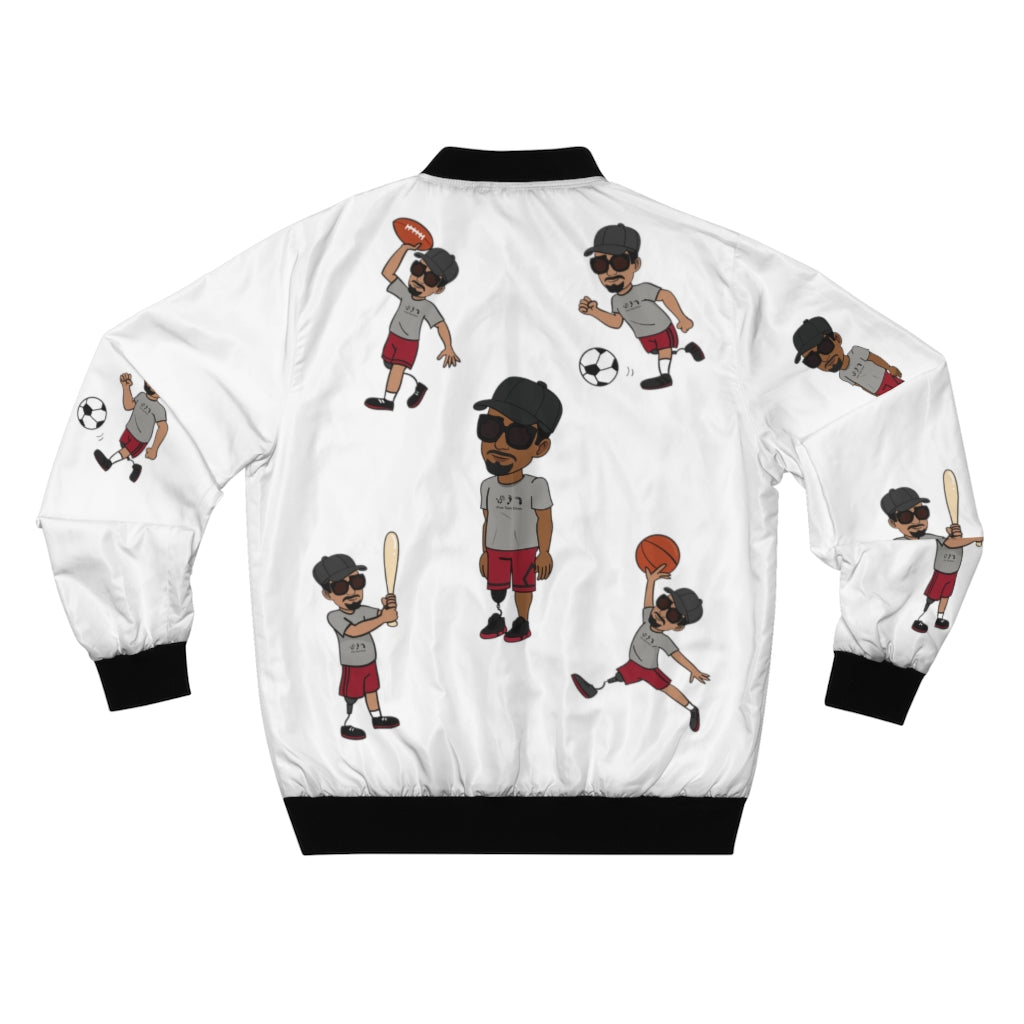 Five Toes Down Sports Men's Bomber Jacket White