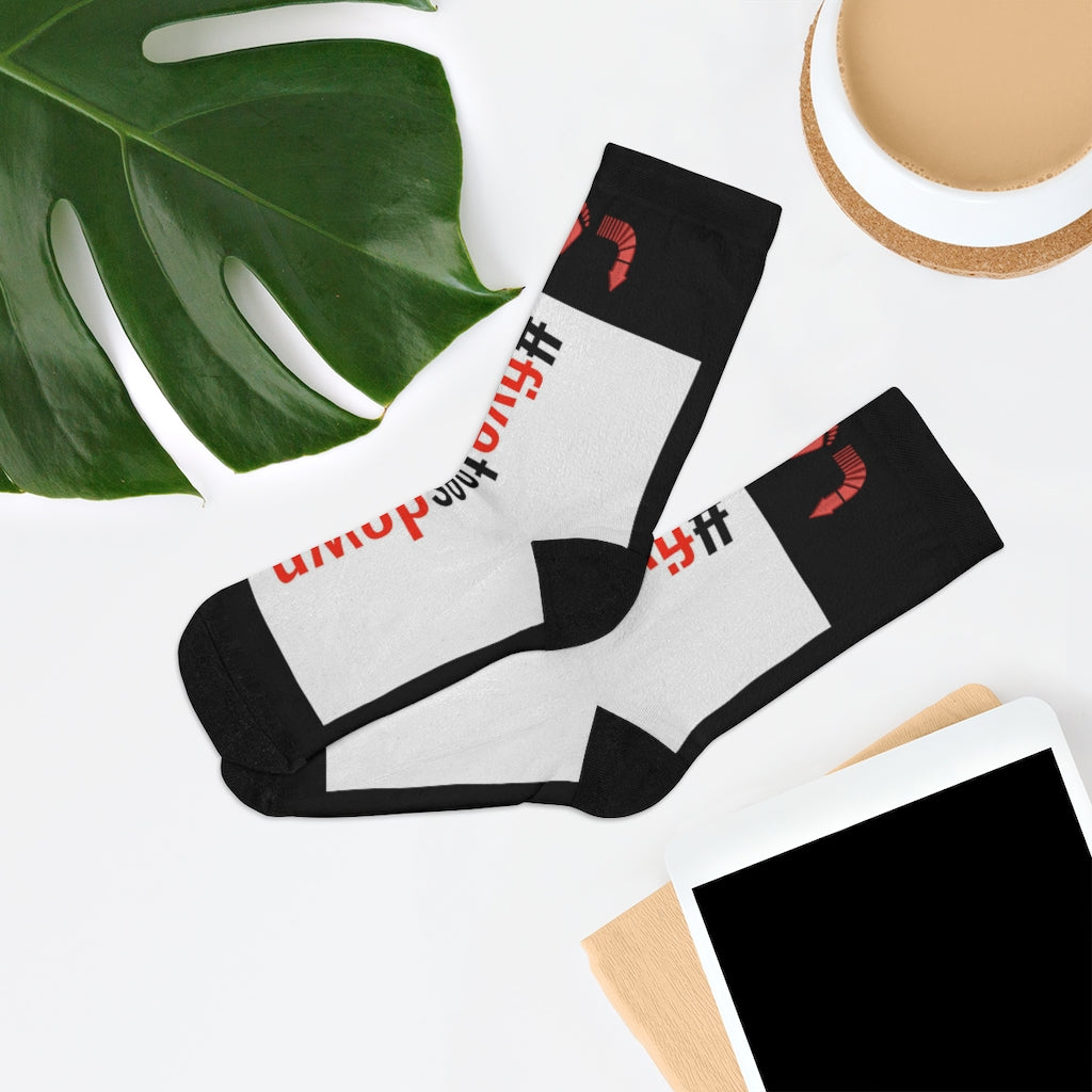 Five Toes Down Hashtag Socks Blk