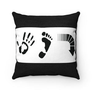 Five Toes Down Henry Faux Suede Square Pillow