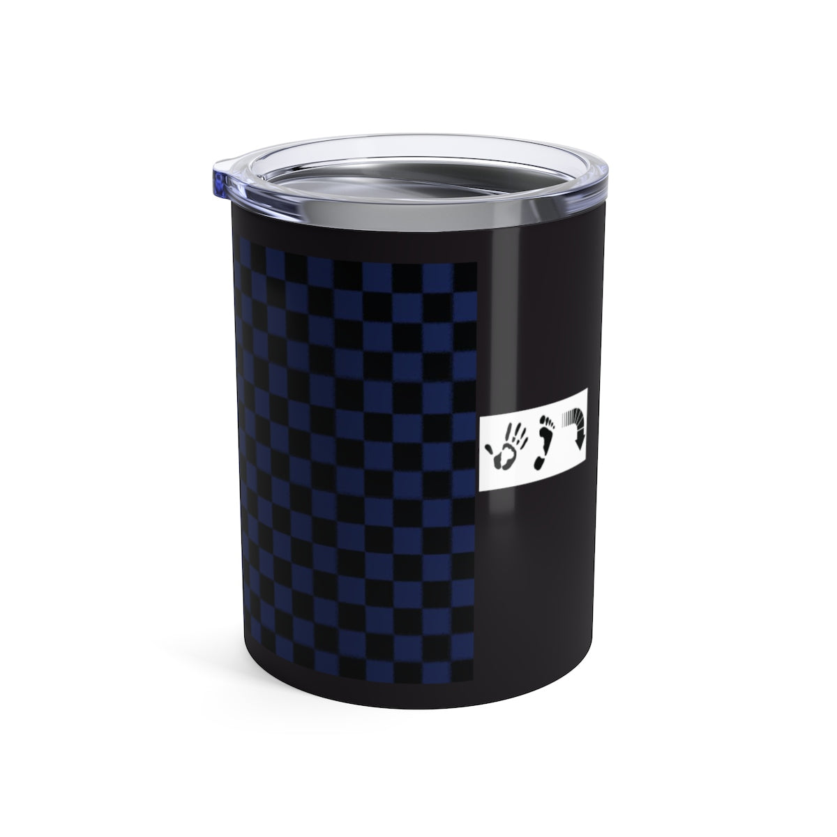 Five Toes Down Blue Checker Tumbler 10oz