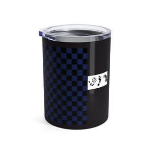 Five Toes Down Blue Checker Tumbler 10oz