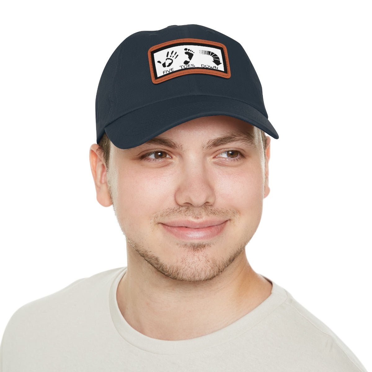 Five Toes Down Logo Hat with Leather Patch