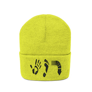 Five Toes Down Knit Beanie Embroidered
