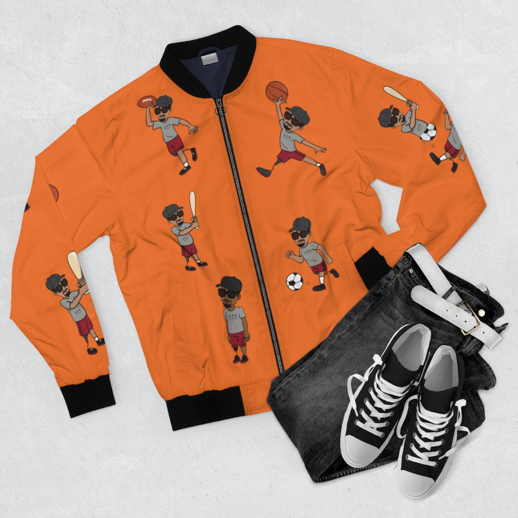 Five Toes Down Sports Men's Bomber Jacket Orange