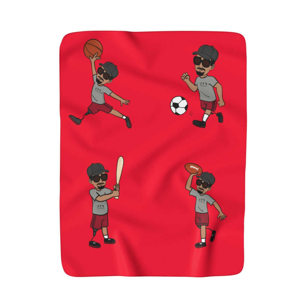 Five Toes Down Sports Sherpa Fleece Blanket